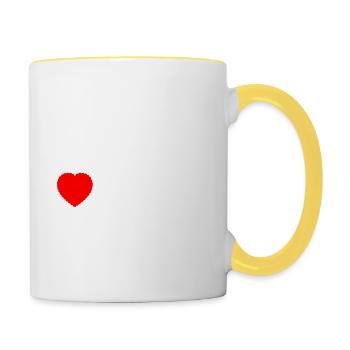 Ich liebe Papa SE - Tasse zweifarbig - Weiß/Gelb - Rechts