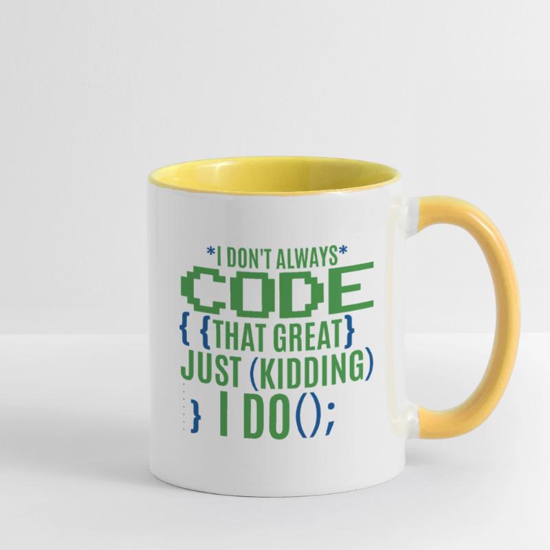 Funny Coder Programmer IT Contrasting Mug