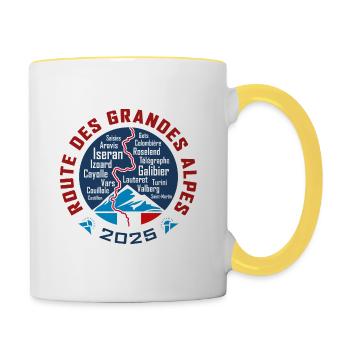 Route des Grandes Alpes V4 | white | 2025 - Contrasting Mug - white/yellow - Right