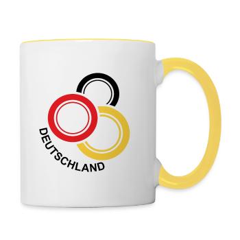 DL4 - Tasse zweifarbig - Weiß/Gelb - Rechts