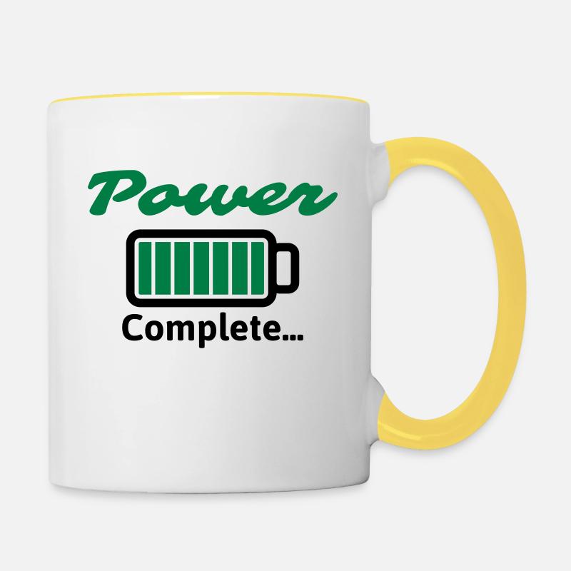 Puissance complète ... - Mug contrasté - blanc/jaune