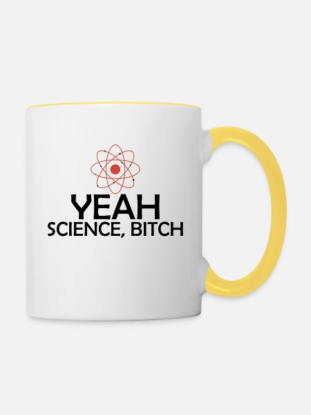 Yeah Science! - Tasse zweifarbig - Weiß/Gelb