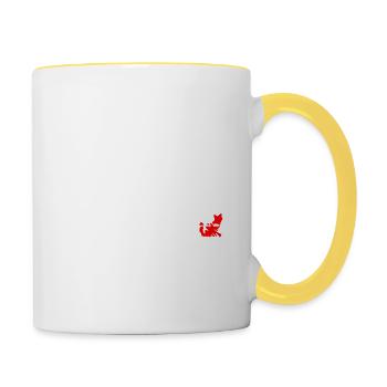 YOGA - Mug contrasté - blanc/jaune - Droite