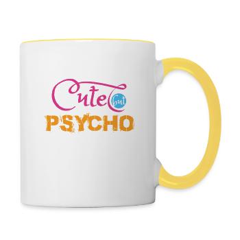 cute - Tasse zweifarbig - Weiß/Gelb - Rechts