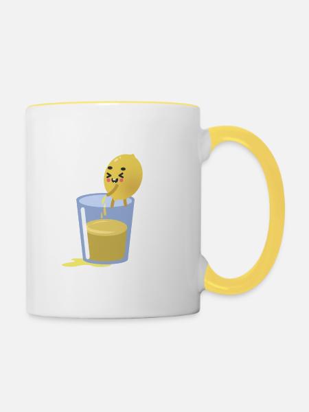 Lemon squeeze - Tasse zweifarbig - Weiß/Gelb