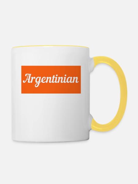 Argentinier - Tasse zweifarbig - Weiß/Gelb