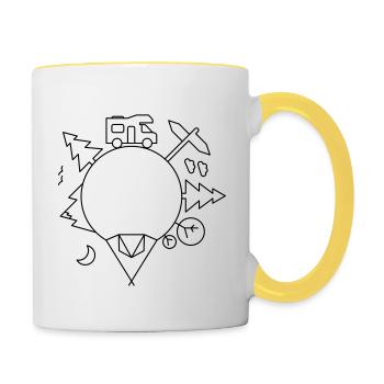 Camping - Contrasting Mug - white/yellow - Right