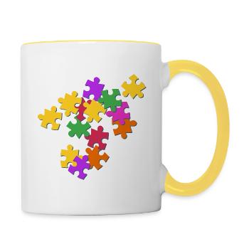 Puzzle - Contrasting Mug - white/yellow - Right