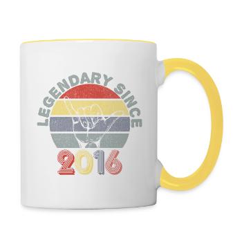 2016 | Vintage Legendary since 2016 Anniversary - Contrasting Mug - white/yellow - Right