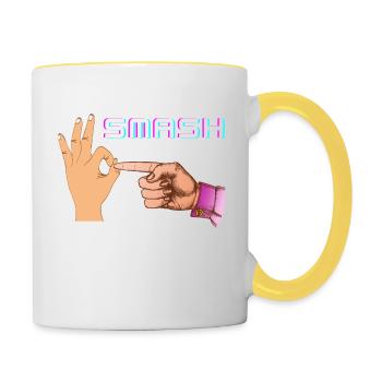 Smash - Tasse zweifarbig - Weiß/Gelb - Rechts