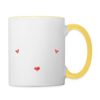 Je Suis Une Infermière, Mais Aussi Une Princesse - Mug contrasté - blanc/jaune - Droite