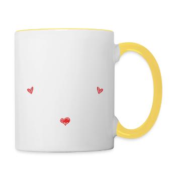 Je Suis Une Agricultrice, Mais Aussi Une Princesse - Mug contrasté - blanc/jaune - Droite
