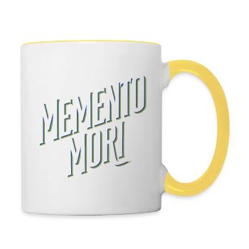 Memento mori - Mug contrasté - blanc/jaune - Droite