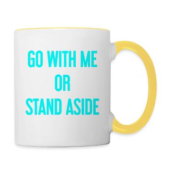 Walk with or aside - Contrasting Mug - white/yellow - Right