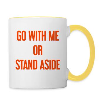 Walk with or aside - Contrasting Mug - white/yellow - Right