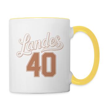 Landes 40 - Mug contrasté - blanc/jaune - Droite