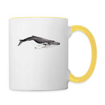 Yubarta - Baleine à bosse - Humpback whale - Contrasting Mug - white/yellow - Right