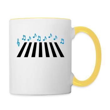 music Road - Mug contrasté - blanc/jaune - Droite