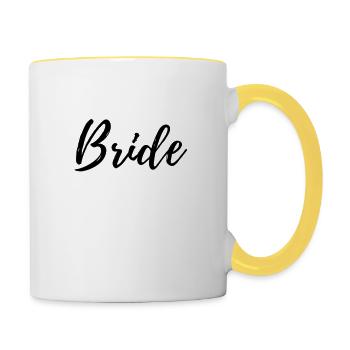 Bride, Bride - Contrasting Mug - white/yellow - Right