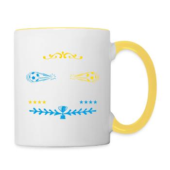 supporteur de Marseille. OM marseille - Mug contrasté - blanc/jaune - Droite
