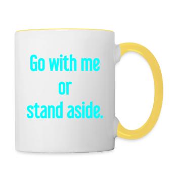 Walk with or aside - Contrasting Mug - white/yellow - Right