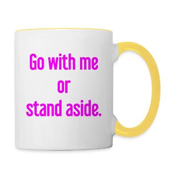 Walk with or aside - Contrasting Mug - white/yellow - Right
