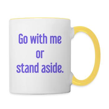 Walk with or aside - Contrasting Mug - white/yellow - Right