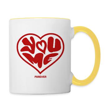 You and Me Forever - Tasse zweifarbig - Weiß/Gelb - Rechts