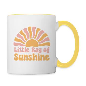 Petit rayon de soleil - Mug contrasté - blanc/jaune - Droite