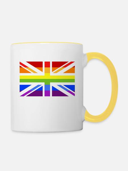 Pride UK No 2 - Tasse zweifarbig - Weiß/Gelb