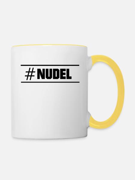 Nudel - Tasse zweifarbig - Weiß/Gelb