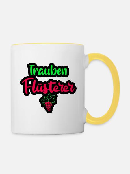 Winzer Weinbauer - Tasse zweifarbig - Weiß/Gelb