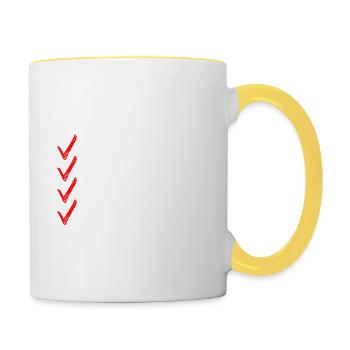 TO DO liste schulabschluss Gymnasium - Tasse zweifarbig - Weiß/Gelb - Rechts