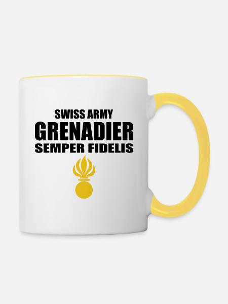 Grenadier - Tasse zweifarbig - Weiß/Gelb