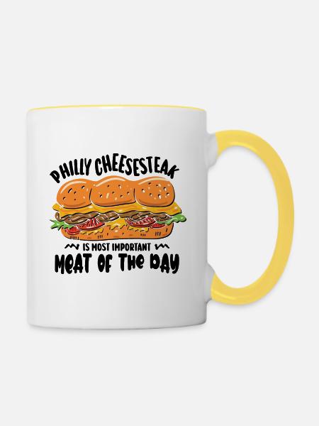Philly Breakfast Sandwich - Tasse zweifarbig - Weiß/Gelb