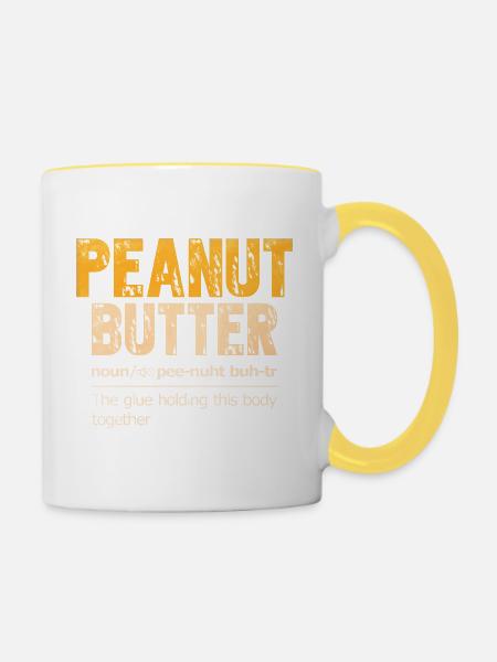 Erdnussbutter - Tasse zweifarbig - Weiß/Gelb