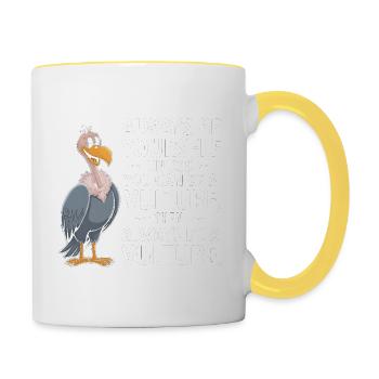 Geier - Tasse zweifarbig - Weiß/Gelb - Rechts