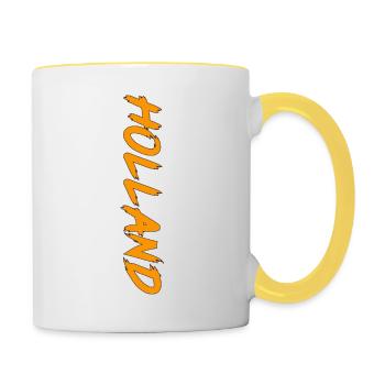 Hollande - Mug contrasté - blanc/jaune - Droite