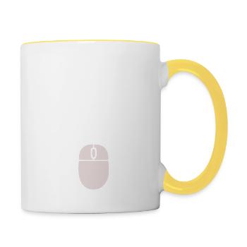 I Can't Keep Calm I'm A Gamer Funny T-Shirt - Contrasting Mug - white/yellow - Right
