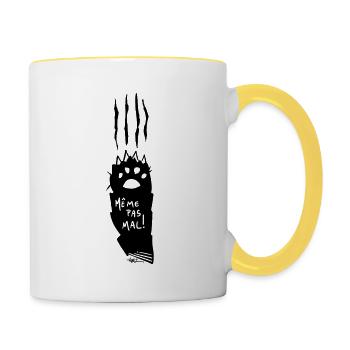 Cat Scratch - Contrasting Mug - white/yellow - Right
