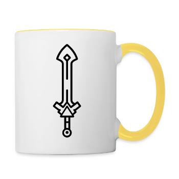 sword - Contrasting Mug - white/yellow - Right