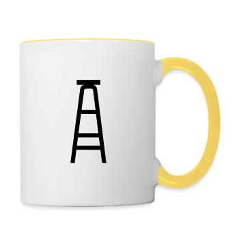 Leiter - Tasse zweifarbig - Weiß/Gelb - Rechts