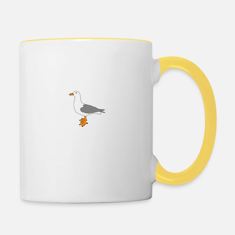 Seagull - Seagull - Contrasting Mug - white/yellow