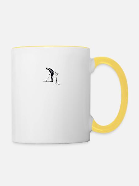 Rasen spiel Ball Golf - Tasse zweifarbig - Weiß/Gelb