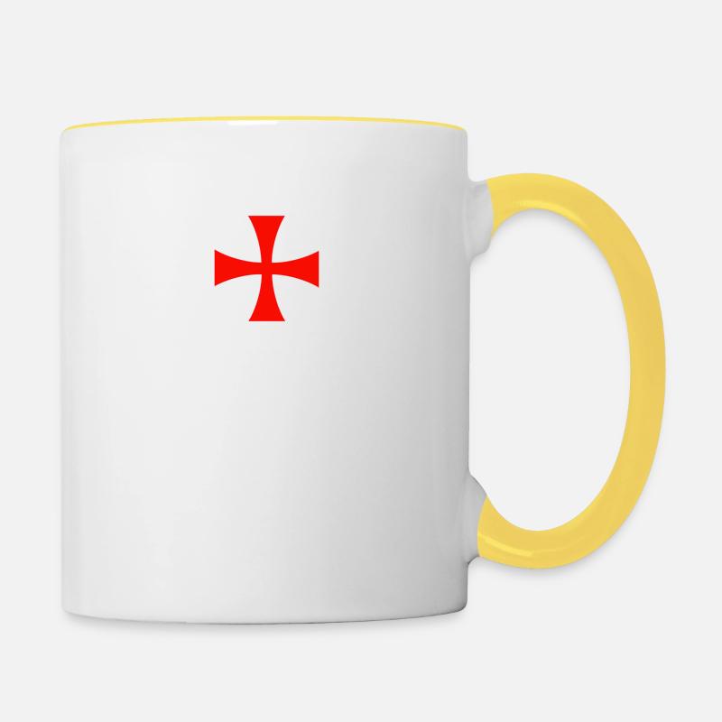 Templars - Mug contrasté - blanc/jaune