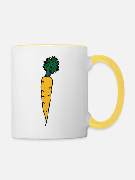 carrot - Tasse zweifarbig - Weiß/Gelb