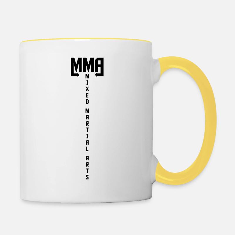 MMA - Mug contrasté - blanc/jaune