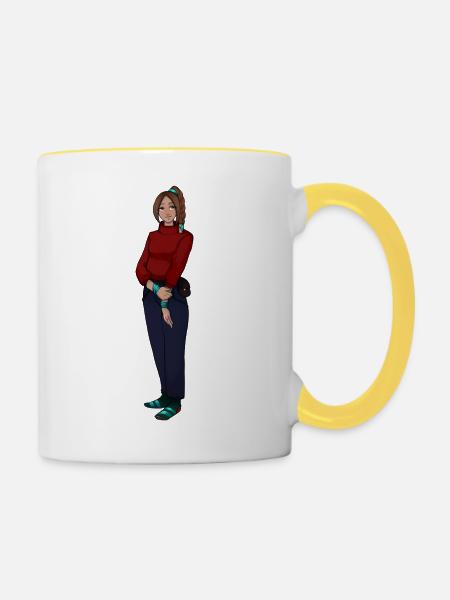 Macy - Tasse zweifarbig - Weiß/Gelb