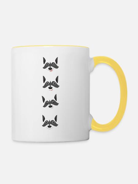 Fuchs-Emotionen - Tasse zweifarbig - Weiß/Gelb