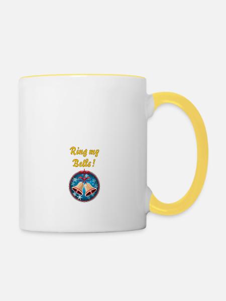 Bells - Tasse zweifarbig - Weiß/Gelb
